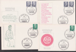 Walter Ulbricht 5/5 Bzw. 10 Pfg. Auf Sonderganzsache Interartes 72 Berlin Volksschaffen, Mutter Courage B. Brecht - Postcards - Used