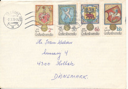 Czechoslovakia Cover Sent To Denmark 2-7-1979 Topic Stamps - Lettres & Documents