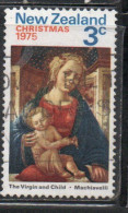 NEW ZEALAND NUOVA ZELANDA 1975 VIRGIN AND CHILD CHRISTMAS NATALE NOEL WEIHNACHTEN NAVIDAD 3c USED USATO OBLITERE' - Oblitérés