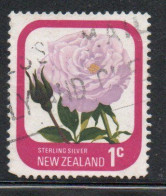 NEW ZEALAND NUOVA ZELANDA 1975 ROSES FLORA FLOWERS STERLING SILVER 1c USED USATO OBLITERE' - Usados