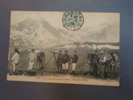 Cpa La Correspondance Dans Les Alpes Télégraphie Optique1906 - Rhône-Alpes