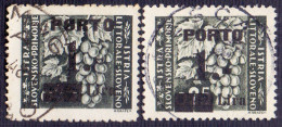 LITORALE - SLOVENIA - ITALIA - Sas. 14/II+14/III  Tassello - Used - 1946 - Postage Due