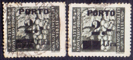 LITORALE - SLOVENIA - ITALIA - Sas. 15/II+15/III Tassello - Used - 1946 - Postage Due