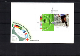 World Football Champions 2002 Joint Issue FDC Cover From Uruguay Round Stamps - 2002 – Corea Del Sud / Giappone