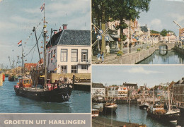 X4633 Groeten Uit Harlingen - Multiview - Barche Boats Bateaux / Viaggiata 1967 - Harlingen