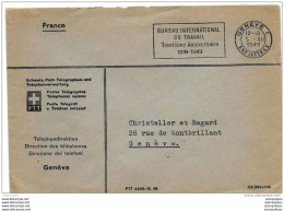 56 - 81 - Enveloppe "Franco" Avec Rare Oblit Mécanique "Bureau Interantional Du Travail 30ème Anniv 1949" - ILO