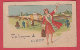 Evere - Un Bonjour De ... Avion  -1946 ( Voir Verso ) - Evere