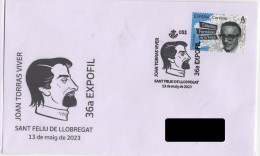 SPAIN. POSTMARK. PAINTER JOAN TORRAS VIVER. SANT FELIU DE LLOBREGAT. 2023 - Machines à Affranchir (EMA)