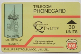 UK 30 Units Phillips Petroleum - Maureen ( Only Control Number ) - Plateformes Pétrolières