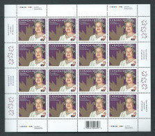 Canada # 1987 Full Pane Of 16 MNH - 50th Anniversary Of The Coronation Of QE11 - Full Sheets & Multiples