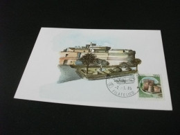 1985 ILLUSTRATORE SANDRO MADONNA CARTOLINA POSTALE CIVITAVECCHIA FORTE MICHELANGELO - Civitavecchia