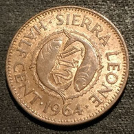 SIERRA LEONE - ½ - 1/2 CENT 1964 - KM 16 - SIR MILTON MARGAI - Half Cent - Sierra Leone