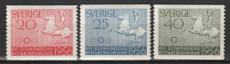 SUEDE - N°406/8 ** (1956) Jeux Olympiques - Unused Stamps