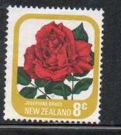 NEW ZEALAND NUOVA ZELANDA 1975 ROSES FLORA FLOWERS JOSEPHINE BRUCE 8c USED USATO OBLITERE' - Usati