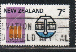 NEW ZEALAND NUOVA ZELANDA 1976 CHANGE TO METRIC 7c USED USATO OBLITERE' - Usati