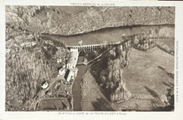 CPA FR50 - Forces Motrices De La Selune - Barrage Et Usine De La Roche-Qui-Boit à Ducey - Ducey