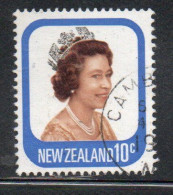 NEW ZEALAND NUOVA ZELANDA 1977 1982 QUEEN ELIZABETH II 10c USED USATO OBLITERE' - Usati