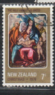 NEW ZEALAND NUOVA ZELANDA 1978 HOLY FAMILY BY EL GRECO CHRISTMAS NATALE NOEL WEIHNACHTEN NAVIDAD 7c USED USATO OBLITERE' - Gebraucht