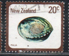 NEW ZEALAND NUOVA ZELANDA 1978 SHELLS PAUA HALIOTIS IRIS 20c USED USATO OBLITERE' - Oblitérés