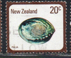 NEW ZEALAND NUOVA ZELANDA 1978 SHELLS PAUA HALIOTIS IRIS 20c USED USATO OBLITERE' - Gebraucht