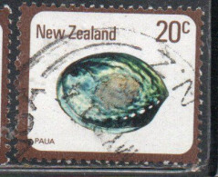 NEW ZEALAND NUOVA ZELANDA 1978 SHELLS PAUA HALIOTIS IRIS 20c USED USATO OBLITERE' - Gebraucht