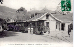 SAINT-ETIENNE LES REMIREMONT  -  Station Des Tramways De Gérardmer  -  Belle Animation - Saint Etienne De Remiremont