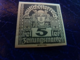 Deutscheofterreich - Heller 5 - Zritungsmarfn - Vert Foncé - Non Dentelé - Non Oblitéré - Année 1920 - - Revenue Stamps