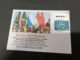 27-8-2023 (3 T 33) BRICS 2023 Summit - Welcome 6 New Members Countries From 1 January 2024 - Storia Postale