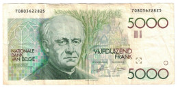 Belgium 5000 Francs (Frank) 1982 F/VF "Genie-Godeaux" [2] - 5000 Francs