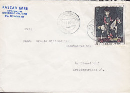 Luxembourg LUXEMBOURG-GARE 1969 Cover Brief Lettre DÜSSELDORF Germany Joseph Kutter Holzpferd Horse Cheval - Briefe U. Dokumente