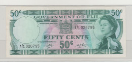 Fiji Government, Banconota " Fifty Cents " ( 50 Cent. ) Elizabeth II Pick 58a Anno 1969 - Figi