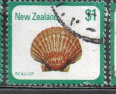 NEW ZEALAND NUOVA ZELANDA 1979 SHELLS SCALLOP PECTEN NOVAEZELANDIAE 1$ USED USATO OBLITERE' - Oblitérés