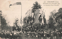 45 Coulmiers Anniversaire Du 9 Novembre 1870 Les Autorités Devant Ossuaire CPA  Cachet 1912 - Coulmiers