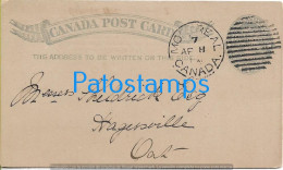 212467 CANADA MONTREAL CANCEL YEAR 1892 POSTAL STATIONERY POSTCARD - Other & Unclassified
