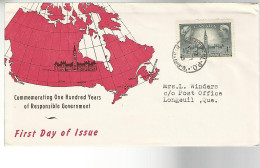 52060 ) Cover Canada FDC Postmark Duplex With Enclosure - ....-1951