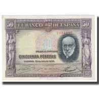 Billet, Espagne, 50 Pesetas, 1935, 1935-07-22, KM:88, TTB - 50 Peseten