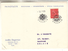 Finlande - Carte Postale De 1960 - Oblit Kouvola - - Covers & Documents