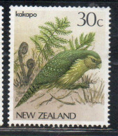 NEW ZEALAND NUOVA ZELANDA 1985 1989 NATIVE BIRDS KAKAPO 30c USED USATO OBLITERE' - Oblitérés