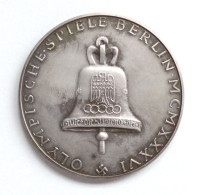 WK II Orden Gedenk Medaille (Silber 999er, 22g.) Zu Den Olympischen Spielen 1936, 35mm Durchm. - War 1939-45