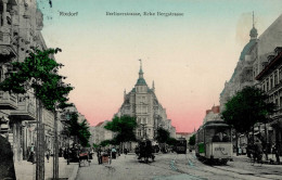 Berlin Rixdorf (1000) Berlinerstrasse Bergstrasse Straßenbahn 1909 I- - Plötzensee