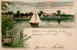 Hamburg (2000) Gruss Von Der Alster Segelboot 1901 I-II Bateaux Montagnes - Sonstige & Ohne Zuordnung