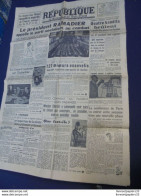 LA NOUVELLE REPUBLIQUE DE BORDEAUX ET DU SUD-OUEST 18 AOUT 1947 - Allgemeine Literatur