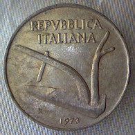 REPUBBLICA ITALIANA 10 Lire Spighe 1973 BB  - 10 Lire