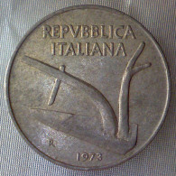 REPUBBLICA ITALIANA 10 Lire Spighe 1973 BB  - 10 Lire