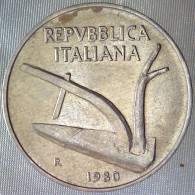 REPUBBLICA ITALIANA 10 Lire Spighe 1980 QSPL  - 10 Lire