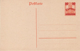 DANZIG 1920 POSTCARD MiNr P 6  (*) - Ganzsachen