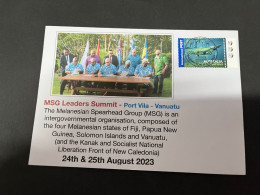 29-8-2023 (3 T 33) MSG Leaders Summit 2023 In Port Vila - Vanuatu - Storia Postale