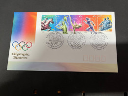 29-8-2023 (3 T 33)  Australia FDC Cover - 2000 - Sydney Olympic + 5 Matching Maxicards (6 Items) - Primi Voli