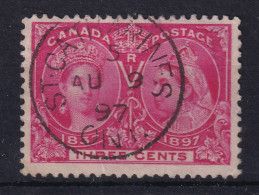 CANADA 1897 - Canceled - Sc# 53 - Jubilee 3c - Oblitérés