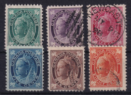 CANADA 1887-90 - Canceled - Sc# 67-72 - Used Stamps